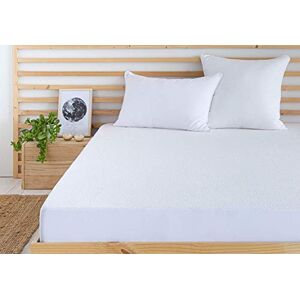 Todocama – Matratzenschoner, anpassbar, aus Frottee, wasserdicht, atmungsaktiv, für Bett von 135 x 190/200 cm, Weiß Todocama – Matratzenschoner, anpassbar, aus Frottee, wasserdicht, atmungsaktiv, für Bett von 135 x 190/200 cm, Weiß