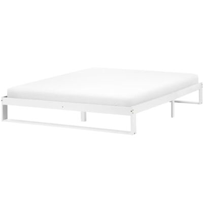 Beliani Holzbett weiß mit Lattenrost 180x200 cm ohne Kopfteil u. Fußteil Skandi-Design Talairan Beliani Holzbett weiß mit Lattenrost 180x200 cm ohne Kopfteil u. Fußteil Skandi-Design Talairan