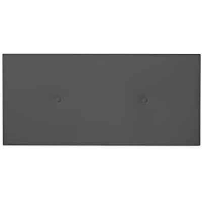 DUÉRMETE ONLINE Premium gepolstertes Kopfteil Modell Mailand, Bezug aus hochwertigem Kunstleder, inklusive Beschlägen und Schrauben, Holz, Grau, 100 x 60 cm (Bett 90) DUÉRMETE ONLINE Premium gepolstertes Kopfteil Modell Mailand, Bezug aus hochwertigem Kunstleder, inklusive Beschlägen und Schrauben, Holz, Grau, 100 x 60 cm (Bett 90)