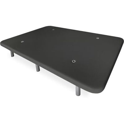 DUÉRMETE ONLINE Verstärkter 3D-Polsterboden, hohe Stabilität mit 5 Querstangen und 6 Metallfüßen mit Gewinde von 27 cm, 150 x 190 cm, Schwarz DUÉRMETE ONLINE Verstärkter 3D-Polsterboden, hohe Stabilität mit 5 Querstangen und 6 Metallfüßen mit Gewinde von 27 cm, 150 x 190 cm, Schwarz