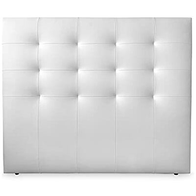 DUÉRMETE ONLINE Gepolstertes Kopfteil Paris aus hochwertigem Kunstleder, weiß, 100 x 120 cm (90 cm Bett) DUÉRMETE ONLINE Gepolstertes Kopfteil Paris aus hochwertigem Kunstleder, weiß, 100 x 120 cm (90 cm Bett)
