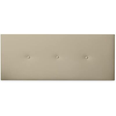 DUÉRMETE ONLINE Premium gepolstertes Kopfteil Modell Mailand, Bezug aus hochwertigem Kunstleder, inklusive Beschlägen und Schrauben, Holz, Beige, 145 x 60 cm (Bett 135/140) DUÉRMETE ONLINE Premium gepolstertes Kopfteil Modell Mailand, Bezug aus hochwertigem Kunstleder, inklusive Beschlägen und Schrauben, Holz, Beige, 145 x 60 cm (Bett 135/140)