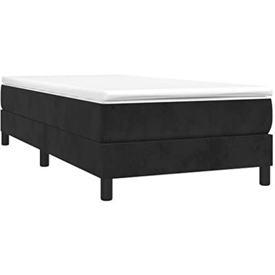 vidaXL Boxspringbettgestell Schwarz 90x200 cm Samt vidaXL Boxspringbettgestell Schwarz 90x200 cm Samt