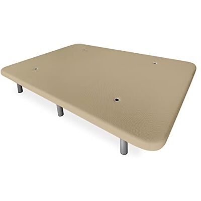 DUÉRMETE ONLINE Verstärkte 3D-Polsterbasis, hohe Stabilität mit 5 Querstangen und 6 Metallfüßen, 27 cm, 90 x 190 cm, Beige DUÉRMETE ONLINE Verstärkte 3D-Polsterbasis, hohe Stabilität mit 5 Querstangen und 6 Metallfüßen, 27 cm, 90 x 190 cm, Beige