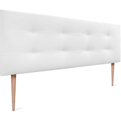DHOME Kopfteil, gepolstertes Bett Kopfteil 8cm dick. Gepolstertes Kopfteil ACUALINE Stoff und Kunstleder. Bett-Kopfteile (Stoff Weiß, 150x115cm Mit Füßen (Betten 150/160)) DHOME Kopfteil, gepolstertes Bett Kopfteil 8cm dick. Gepolstertes Kopfteil ACUALINE Stoff und Kunstleder. Bett-Kopfteile (Stoff Weiß, 150x115cm Mit Füßen (Betten 150/160))