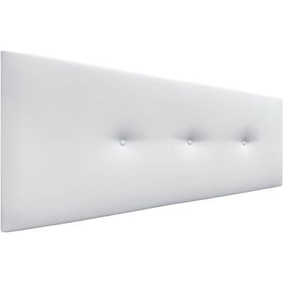DHOME Kunstleder oder Acualine Stoff Kopfteil einfarbig mit Knöpfen gepolstert HIGH Range Luxus Bett Kopfteil Modernes Schlafzimmer Polsterung (Kuntsleder weiß, 160x50cm (Betten 150/160)) DHOME Kunstleder oder Acualine Stoff Kopfteil einfarbig mit Knöpfen gepolstert HIGH Range Luxus Bett Kopfteil Modernes Schlafzimmer Polsterung (Kuntsleder weiß, 160x50cm (Betten 150/160))