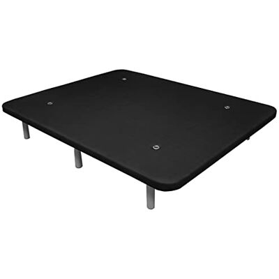 DUÉRMETE ONLINE Super verstärkte 3D-Polsterung, hohe Stabilität mit 5 Querstangen und 6 Metallbeinen mit Gewinde, 27 cm, 135 x 190, Schwarz DUÉRMETE ONLINE Super verstärkte 3D-Polsterung, hohe Stabilität mit 5 Querstangen und 6 Metallbeinen mit Gewinde, 27 cm, 135 x 190, Schwarz