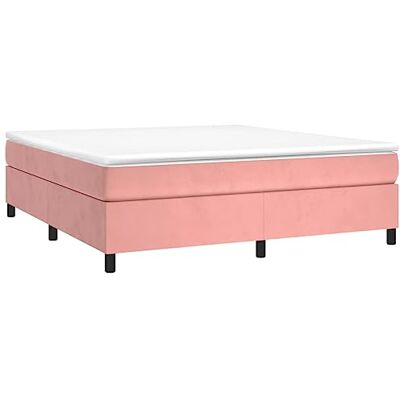 vidaXL Rosa Samtbettgestell 180x200 cm - Bettgestell vidaXL Rosa Samtbettgestell 180x200 cm - Bettgestell