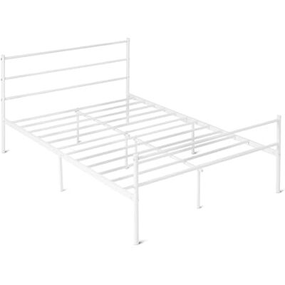 Amazon Metallbettgestell 140cm x 200cm mit Kopfteil, Rutschfest mit Stahllamellen, Nicht Klappbar, Doppelbett, Weiß Amazon Metallbettgestell 140cm x 200cm mit Kopfteil, Rutschfest mit Stahllamellen, Nicht Klappbar, Doppelbett, Weiß