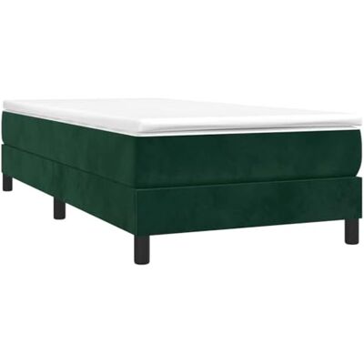 vidaXL Bettrahmen - Dunkelgrüner Samt, Sperrholzlatten, 100x200 cm vidaXL Bettrahmen - Dunkelgrüner Samt, Sperrholzlatten, 100x200 cm