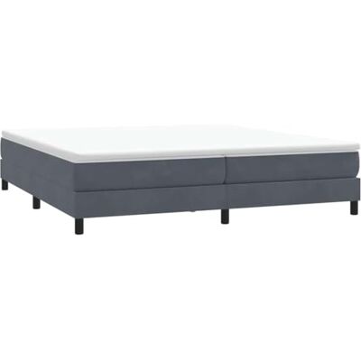 vidaXL Bett 200x210cm Samt Dunkelgrau - Bett vidaXL Bett 200x210cm Samt Dunkelgrau - Bett