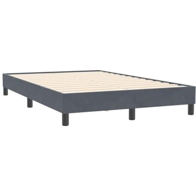 vidaXL Dunkelgraues Samt Bett 120x210 cm vidaXL Dunkelgraues Samt Bett 120x210 cm