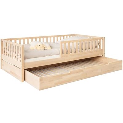 Ehrenkind ® Kinderbett Buche Livo FSC Zertifiziert Kinderbett mit Rausfallschutz Massivholz inkl. Lattenrost 90x200 cm Natur mit Bettkasten Bett 90x200 Inkl. Rausfallschutz Ehrenkind ® Kinderbett Buche Livo FSC Zertifiziert Kinderbett mit Rausfallschutz Massivholz inkl. Lattenrost 90x200 cm Natur mit Bettkasten Bett 90x200 Inkl. Rausfallschutz
