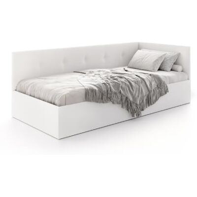 FDM Polsterbett 90x200 cm Bett mit Lattenrost Bettkasten Stauraum Jugendbett Eddy 2 Trinity weiß mit Kopfteil modern FDM Polsterbett 90x200 cm Bett mit Lattenrost Bettkasten Stauraum Jugendbett Eddy 2 Trinity weiß mit Kopfteil modern