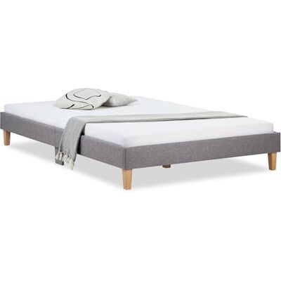 Homestyle4u Bett - 140x200 Cm - Grau - Modernes Design Homestyle4u Bett - 140x200 Cm - Grau - Modernes Design