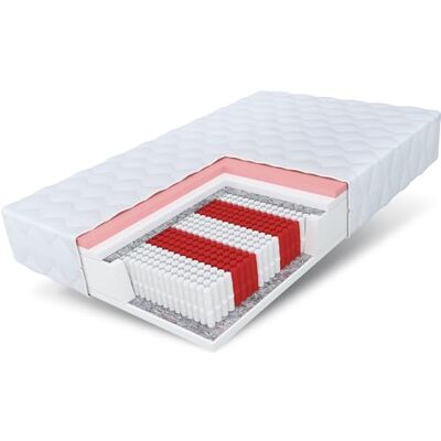 FDM ATINA Memory Foam Taschenfederkernmatratze 180 x 200 cm Atmungsaktive 7-Zonen Matratze Allergiker 19 cm Höhe H3/H4 Mittelhart/Hart (60-120 kg) Bezug Waschbar FDM ATINA Memory Foam Taschenfederkernmatratze 180 x 200 cm Atmungsaktive 7-Zonen Matratze Allergiker 19 cm Höhe H3/H4 Mittelhart/Hart (60-120 kg) Bezug Waschbar