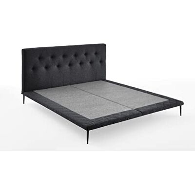 Atlantic Home Collection Designbett Palm 160 x 200 cm, Plattformbett ohne Matratze, schwarz, 160/200 cm Atlantic Home Collection Designbett Palm 160 x 200 cm, Plattformbett ohne Matratze, schwarz, 160/200 cm