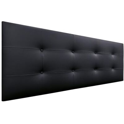 DHOME Kopfteil, gepolstertes Bett Kopfteil 8cm dick. Gepolstertes Kopfteil ACUALINE Stoff und Kunstleder. Bett-Kopfteile (Kuntsleder Schwarz, 160cm (Betten 150/160)) DHOME Kopfteil, gepolstertes Bett Kopfteil 8cm dick. Gepolstertes Kopfteil ACUALINE Stoff und Kunstleder. Bett-Kopfteile (Kuntsleder Schwarz, 160cm (Betten 150/160))