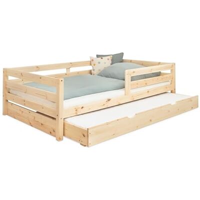Ehrenkind ® Kinderbett Sona mit Bettkasten aus massivem Kiefernholz Natur 90x200 cm Ehrenkind ® Kinderbett Sona mit Bettkasten aus massivem Kiefernholz Natur 90x200 cm