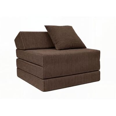 FORTISLINE Klappmatratze 200x70x10cm mit Kopfteil & Kissen – Gästebett ausklappbar für Kinderzimmer & Camping Matratze Schaumstoff – Faltmatratze tragbar – Faltbare Matratze aus Cord (Schokobraun) FORTISLINE Klappmatratze 200x70x10cm mit Kopfteil & Kissen – Gästebett ausklappbar für Kinderzimmer & Camping Matratze Schaumstoff – Faltmatratze tragbar – Faltbare Matratze aus Cord (Schokobraun)