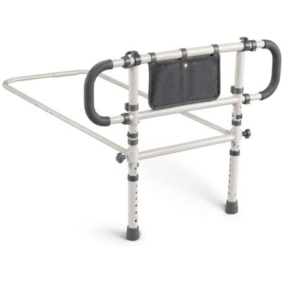 Generic Klappbares Bettgitter mit 2 Stützbeinen und Befestigungsgurt für Schlafzimmer Generic Klappbares Bettgitter mit 2 Stützbeinen und Befestigungsgurt für Schlafzimmer