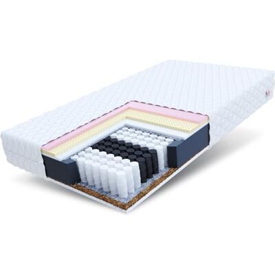FDM Genua Taschenfederkernmatratze 180 x 200 cm 7-Zonen 22 cm Höhe Matratze Kokos Latex Härtegrad H4 (Hart) Thermoplastischer Visco-Schaum Bezug Abnehmbarer Waschbar FDM Genua Taschenfederkernmatratze 180 x 200 cm 7-Zonen 22 cm Höhe Matratze Kokos Latex Härtegrad H4 (Hart) Thermoplastischer Visco-Schaum Bezug Abnehmbarer Waschbar