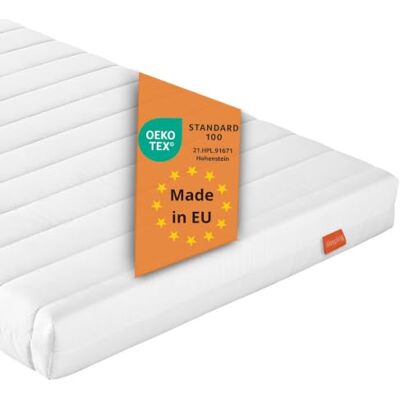 sleepling Matratze 70x200x11 cm, Komfortschaum, Härtegrad 2, Basic 30 Komfortschaummatratze, Rollmatratze H2, Gästematratze, Made in EU, OEKO-TEX, Bezug waschbar bis 60 Grad sleepling Matratze 70x200x11 cm, Komfortschaum, Härtegrad 2, Basic 30 Komfortschaummatratze, Rollmatratze H2, Gästematratze, Made in EU, OEKO-TEX, Bezug waschbar bis 60 Grad