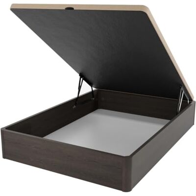 DUÉRMETE ONLINE Aufklappbares Bett, sehr verstärkt, großes Fassungsvermögen, mit atmungsaktivem Deckel, 135 x 200 cm, praktisch und robust, Farbe Wenge DUÉRMETE ONLINE Aufklappbares Bett, sehr verstärkt, großes Fassungsvermögen, mit atmungsaktivem Deckel, 135 x 200 cm, praktisch und robust, Farbe Wenge