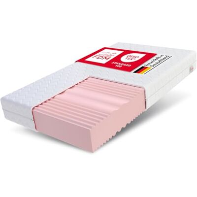 FDM Matratze 80x200 cm Härtegrad H3 H4 Höhe 24 cm Kaltschaummatratze Doppelseitige Rollmatratze HR-Schaum 7 Komfortzonen mit Hypoallergenem Waschbarem Jersey Bezug Oeko-Tex Verdura MAX Plus FDM Matratze 80x200 cm Härtegrad H3 H4 Höhe 24 cm Kaltschaummatratze Doppelseitige Rollmatratze HR-Schaum 7 Komfortzonen mit Hypoallergenem Waschbarem Jersey Bezug Oeko-Tex Verdura MAX Plus