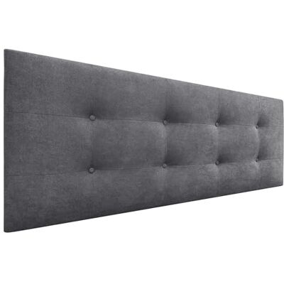DHOME Kopfteil für Bett, gepolstert, 8 cm dick, gepolsterter Kopf, ACUALINE Stoff und Kunstleder, für Doppelbett (Stoff Aschgrau, 150 cm (Betten 150/160)) DHOME Kopfteil für Bett, gepolstert, 8 cm dick, gepolsterter Kopf, ACUALINE Stoff und Kunstleder, für Doppelbett (Stoff Aschgrau, 150 cm (Betten 150/160))