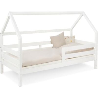 Ehrenkind ® Hausbett 90x200 Weiß, Montessori Bett mit Rausfallschutz Ehrenkind ® Hausbett 90x200 Weiß, Montessori Bett mit Rausfallschutz