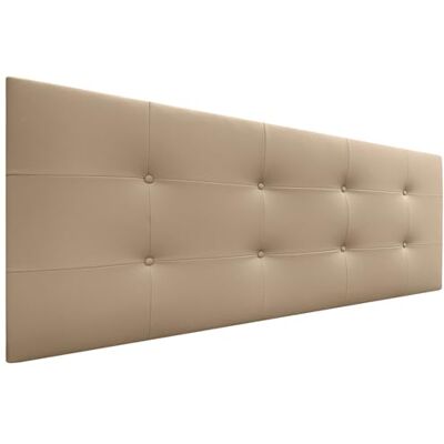 DHOME Kopfteil Capitone gepolstert Kunstleder oder Stoff Acualine 8cm Dicke New Range Farben Bett Kopfteil gepolstert Bettzeug Schlafzimmer (Kunstleder Hellbraun, 135x60cm (120/135)) DHOME Kopfteil Capitone gepolstert Kunstleder oder Stoff Acualine 8cm Dicke New Range Farben Bett Kopfteil gepolstert Bettzeug Schlafzimmer (Kunstleder Hellbraun, 135x60cm (120/135))