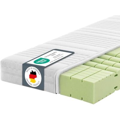 Ravensberger Matratzen HR-Kaltschaummatratze Komfort-SAN® 90x190 cm Härtegrad H4, fest Höhe 18cm 7-Zonen Matratze mit Baumwoll-Doppeltuch-Bezug Oeko-TEX®-Zertifiziert Made in Germany Ravensberger Matratzen HR-Kaltschaummatratze Komfort-SAN® 90x190 cm Härtegrad H4, fest Höhe 18cm 7-Zonen Matratze mit Baumwoll-Doppeltuch-Bezug Oeko-TEX®-Zertifiziert Made in Germany