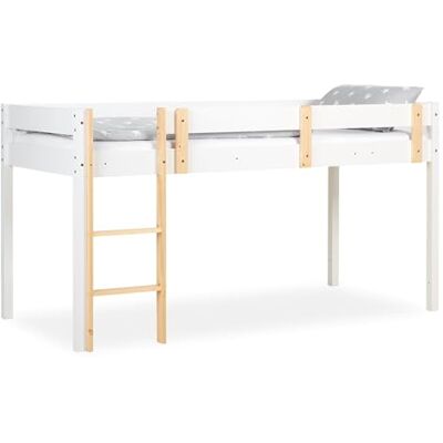 Homestyle4u Hochbett - 90x200 Weiß/Natur - Hochbett Homestyle4u Hochbett - 90x200 Weiß/Natur - Hochbett