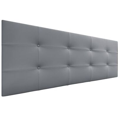 DHOME Kopfteil, gepolstertes Bett Kopfteil 8cm dick. Gepolstertes Kopfteil ACUALINE Stoff und Kunstleder. Bett-Kopfteile (Kuntsleder Grau, 160cm (Betten 150/160)) DHOME Kopfteil, gepolstertes Bett Kopfteil 8cm dick. Gepolstertes Kopfteil ACUALINE Stoff und Kunstleder. Bett-Kopfteile (Kuntsleder Grau, 160cm (Betten 150/160))