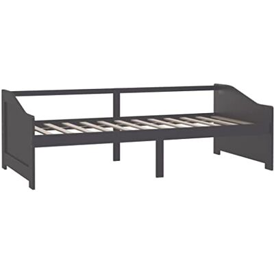 vidaXL Kiefernholz Massiv Tagesbett 3-Sitzer Sofa Bett Gästebett Schlafsofa Bettsofa Sofabett Holzbett Massivholzbett Bettgestell Dunkelgrau 90x200cm vidaXL Kiefernholz Massiv Tagesbett 3-Sitzer Sofa Bett Gästebett Schlafsofa Bettsofa Sofabett Holzbett Massivholzbett Bettgestell Dunkelgrau 90x200cm