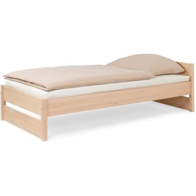 Ehrenkind ® Jugendbett höhenverstellbar 90x200 cm Massivholz Buche Natur, Nova Pro Ehrenkind ® Jugendbett höhenverstellbar 90x200 cm Massivholz Buche Natur, Nova Pro