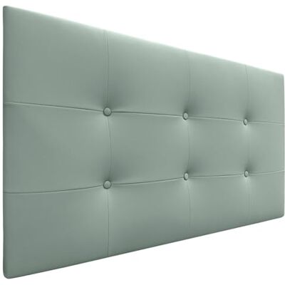 DHOME Kopfteil für Bett, gepolstert, 8 cm dick, gepolsterter Kopf, ACUALINE Stoff und Kunstleder, für Doppelbett (Kunstleder, Aquamarin, 105 cm (Betten 80/90/105)) DHOME Kopfteil für Bett, gepolstert, 8 cm dick, gepolsterter Kopf, ACUALINE Stoff und Kunstleder, für Doppelbett (Kunstleder, Aquamarin, 105 cm (Betten 80/90/105))