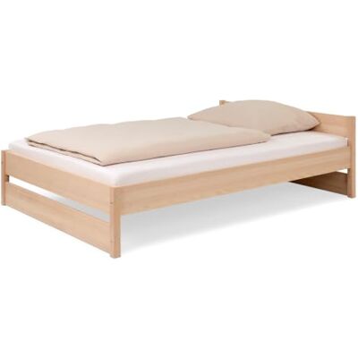Ehrenkind ® Jugendbett höhenverstellbar 140x200 cm Massivholz Buche Natur, Nova Pro Ehrenkind ® Jugendbett höhenverstellbar 140x200 cm Massivholz Buche Natur, Nova Pro