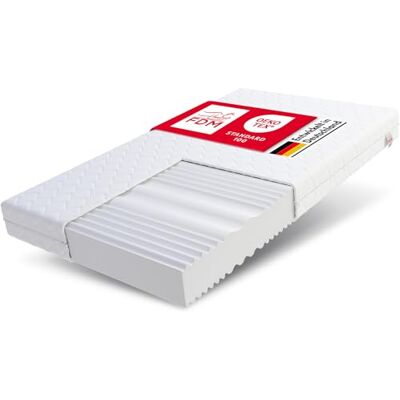 FDM Matratze 180x200 cm Härtegrad H3 H4 Höhe 14 cm Kaltschaummatratze Doppelseitige Rollmatratze HR-Schaum 7 Komfortzonen mit Hypoallergenem Waschbarem Jersey Bezug Oeko-Tex Verdura Max FDM Matratze 180x200 cm Härtegrad H3 H4 Höhe 14 cm Kaltschaummatratze Doppelseitige Rollmatratze HR-Schaum 7 Komfortzonen mit Hypoallergenem Waschbarem Jersey Bezug Oeko-Tex Verdura Max