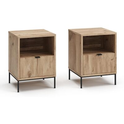 Vicco Nachttisch Eliza Viking Oak 2er Set, nutzbar als Ablagefläche neben Bett oder Sofa Vicco Nachttisch Eliza Viking Oak 2er Set, nutzbar als Ablagefläche neben Bett oder Sofa