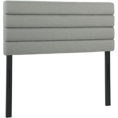 HOMCOM Kopfteil 140cm Höhe verstellbar 3-stufig gepolstert Grau Leinenbezogenes Kopfteil, 106/116/126cm, gesteppt, Stahlbeine, Wandmontage, Schlafzimmer HOMCOM Kopfteil 140cm Höhe verstellbar 3-stufig gepolstert Grau Leinenbezogenes Kopfteil, 106/116/126cm, gesteppt, Stahlbeine, Wandmontage, Schlafzimmer