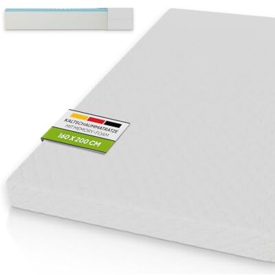 Juskys Weiße 160x200cm Kaltschaummatratze - Atmungsaktiv & Antibakteriell Juskys Weiße 160x200cm Kaltschaummatratze - Atmungsaktiv & Antibakteriell