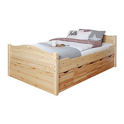 TiCAA Einzelbett Leni 120x200 Kiefer Natur TiCAA Einzelbett Leni 120x200 Kiefer Natur