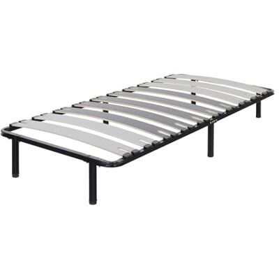 i-flair Metallbett Deck 90x200 cm Stabiler Metall-Lattenrahmen auf Füßen mit Breiten Latten Lattenrost für alle Betten und Matratzen geeignet i-flair Metallbett Deck 90x200 cm Stabiler Metall-Lattenrahmen auf Füßen mit Breiten Latten Lattenrost für alle Betten und Matratzen geeignet