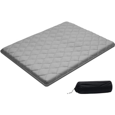 VEVOR japanische Futon-Matratze (2032 x 1524 x 89 mm), Faltbare Tatami (Queen Size), Bodenmatratze mit Aufbewahrungstasche & Befestigungsmaterial, 9-lagige Schlafmatte für Meditation Yoga, Grau VEVOR japanische Futon-Matratze (2032 x 1524 x 89 mm), Faltbare Tatami (Queen Size), Bodenmatratze mit Aufbewahrungstasche & Befestigungsmaterial, 9-lagige Schlafmatte für Meditation Yoga, Grau