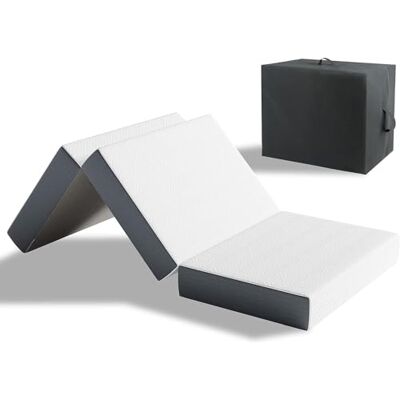 Vesgantti Klappmatratze Gästematratze 3-teilige Gel Schaumstoff Faltbare Matratze für Gästebett Reisebett Platzsparend Öko-Tex Zertifiziert (15 cm, 75 x 195 cm) Vesgantti Klappmatratze Gästematratze 3-teilige Gel Schaumstoff Faltbare Matratze für Gästebett Reisebett Platzsparend Öko-Tex Zertifiziert (15 cm, 75 x 195 cm)