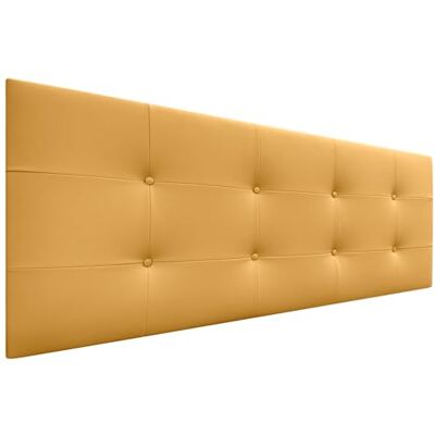 DHOME Kopfteil für Bett, gepolstert, 8 cm dick, gepolsterter Kopf, ACUALINE Stoff und Kunstleder, für Doppelbett (Kunstleder Senf, 150 cm (Betten 150/160)) DHOME Kopfteil für Bett, gepolstert, 8 cm dick, gepolsterter Kopf, ACUALINE Stoff und Kunstleder, für Doppelbett (Kunstleder Senf, 150 cm (Betten 150/160))