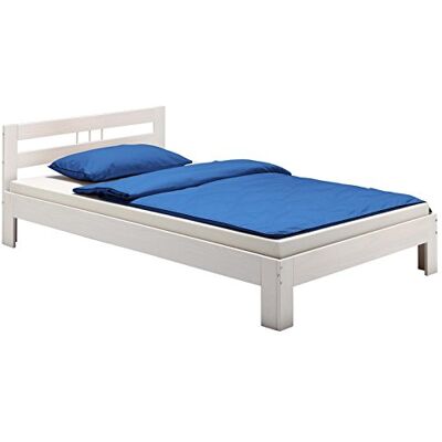 IDIMEX Massivholzbett Theo Jugendbett Bettgestell Einzelbett Doppelbett mit Kopfteil Kiefer massiv 120 x 200 cm in weiß lackiert IDIMEX Massivholzbett Theo Jugendbett Bettgestell Einzelbett Doppelbett mit Kopfteil Kiefer massiv 120 x 200 cm in weiß lackiert