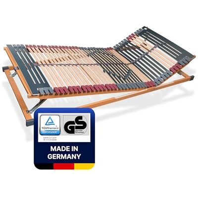 FMP Matratzenmanufaktur 7 Zonen Lattenrost Rhodos® KF, Kopf- und Fußteil verstellbar, 44 Leisten, Triokautschukkappen, Querholme BUCHE massiv, Mittelgurt, fertig montiert, TÜV/GS Gesichert Geprüft ID 1111212908, 100 x 220 cm FMP Matratzenmanufaktur 7 Zonen Lattenrost Rhodos® KF, Kopf- und Fußteil verstellbar, 44 Leisten, Triokautschukkappen, Querholme BUCHE massiv, Mittelgurt, fertig montiert, TÜV/GS Gesichert Geprüft ID 1111212908, 100 x 220 cm